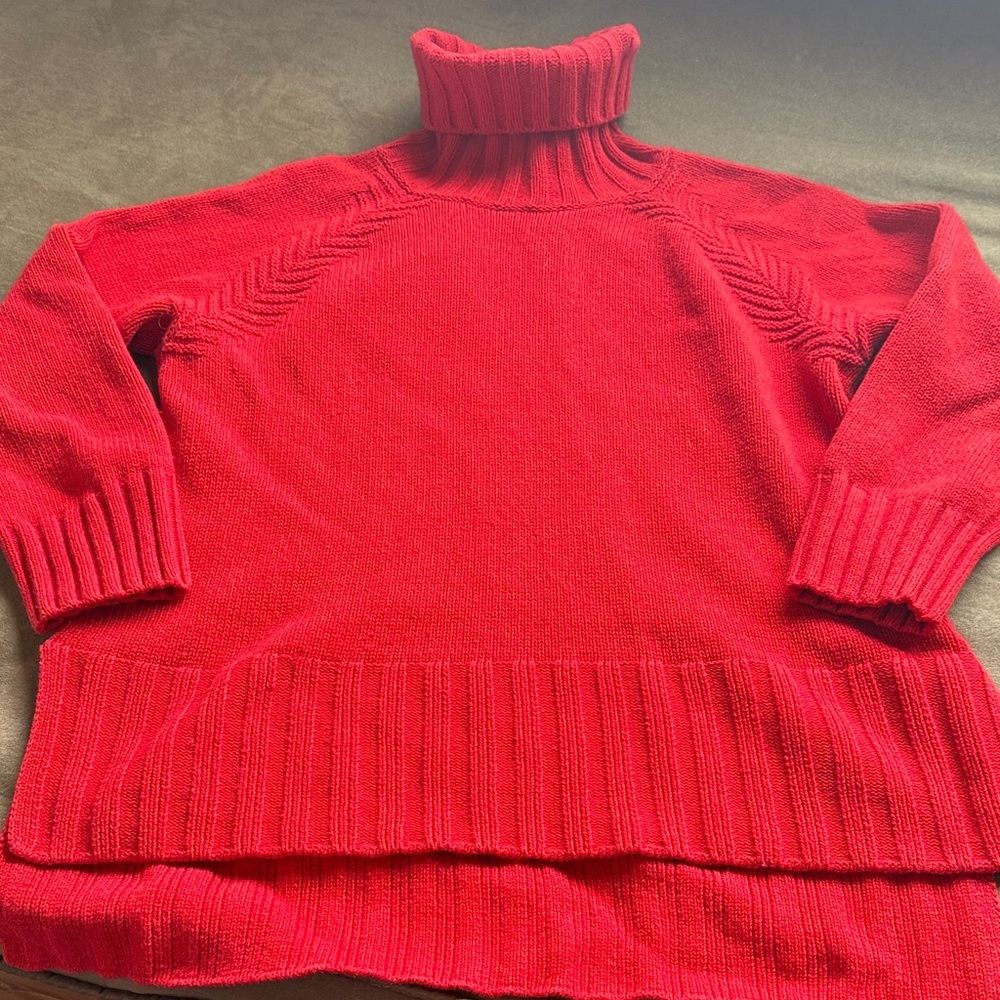 Barbour Red Turtleneck Sweater